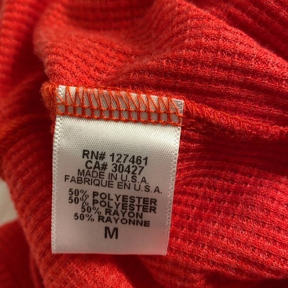 Wildfox red thermal MERRY onesie pajama or base layer M - Picture 10 of 10